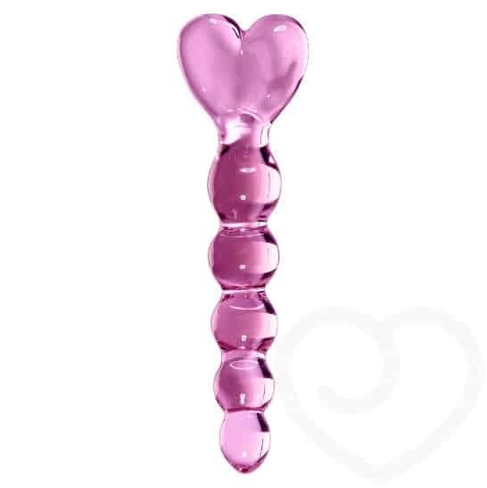 7.Icicles No. 43 Pink Heart Glass Dildo