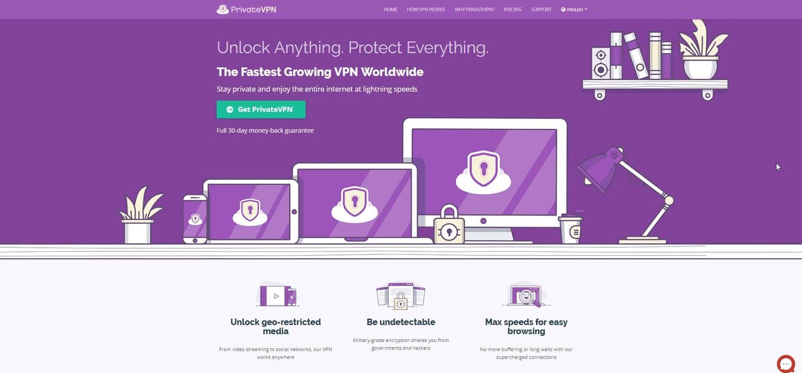 5- private vpn home page
