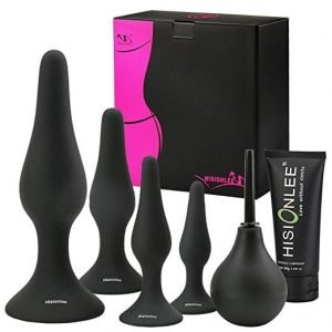 Hisionlee® Sexy Toys 4pcs Anal Plug Set Medical Silicone Sensuality Sex Dolls(Black)