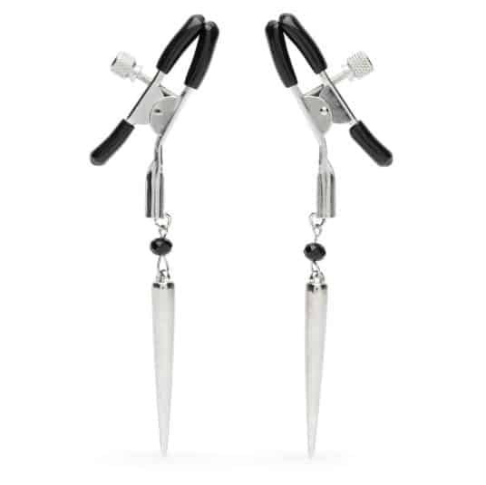 Sex & Mischief Silver Spears Adjustable Nipple Clamps-min