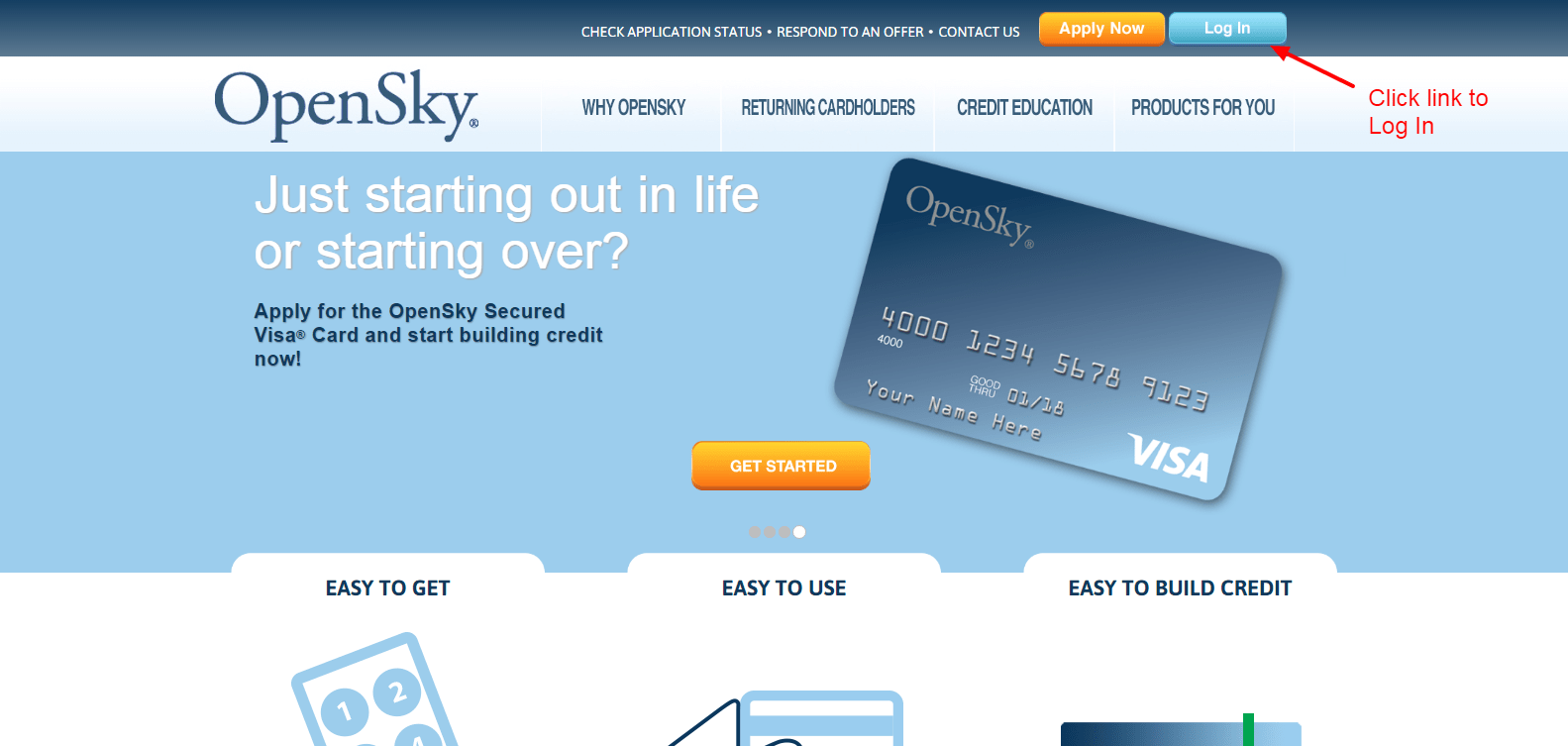 Open sky links. Credit Card application. OPENSKY. TSB Bank Card. OPENSKY links.